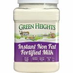 Instant Fortified Nonfat Milk Powder Jar 2 Pound / 900 GMS Jar (28+ Servings) - Proudly Made in America - Healthy Nourishing Essentials by Green Heights